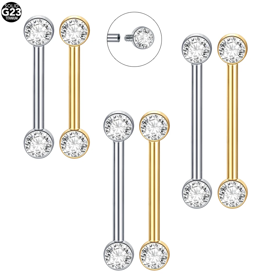 Body Jewelry Implants - 1/5 шт., титановая штанга для сосков