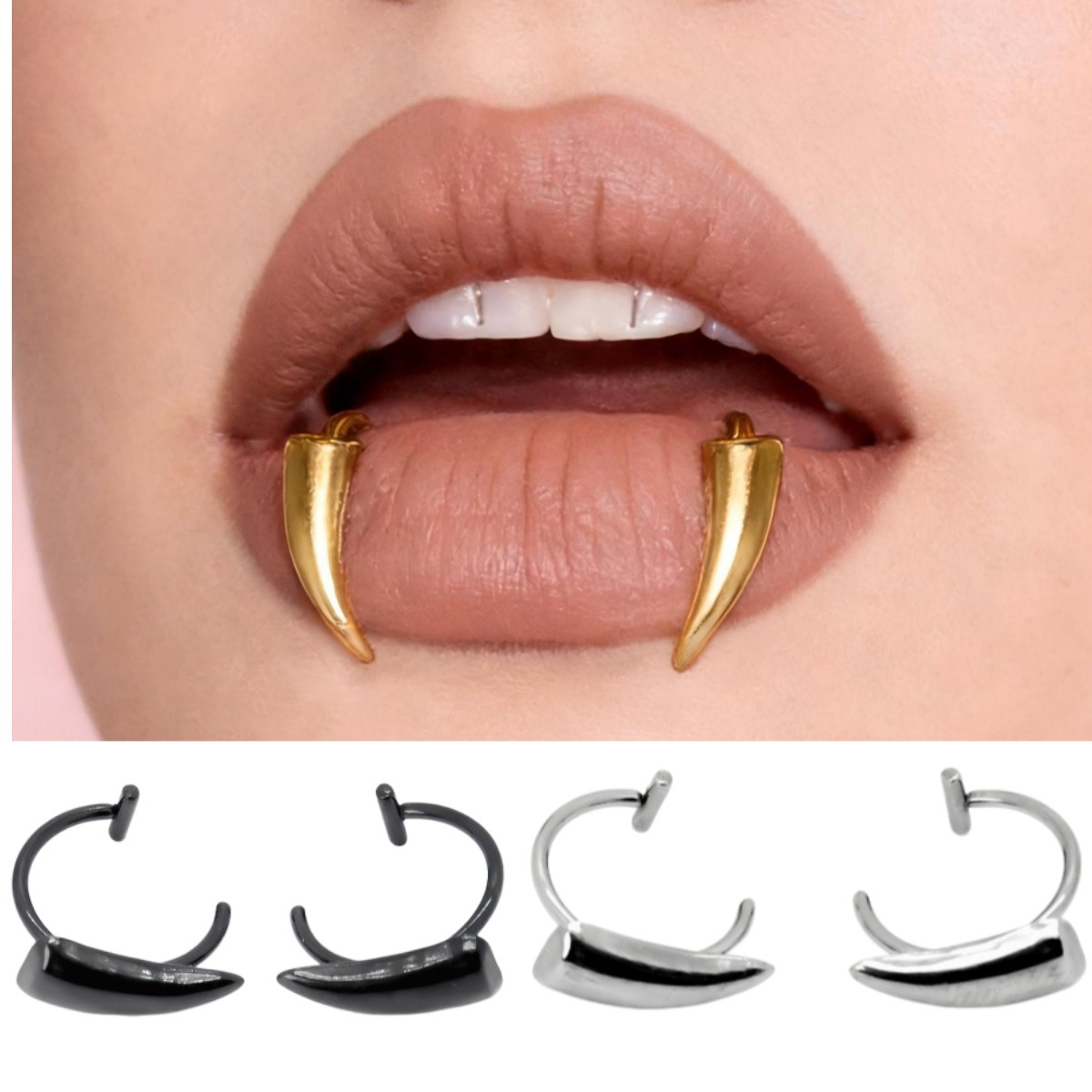 Body Jewelry Piercing - Неперфорирующийся декоративный зажим для губ из