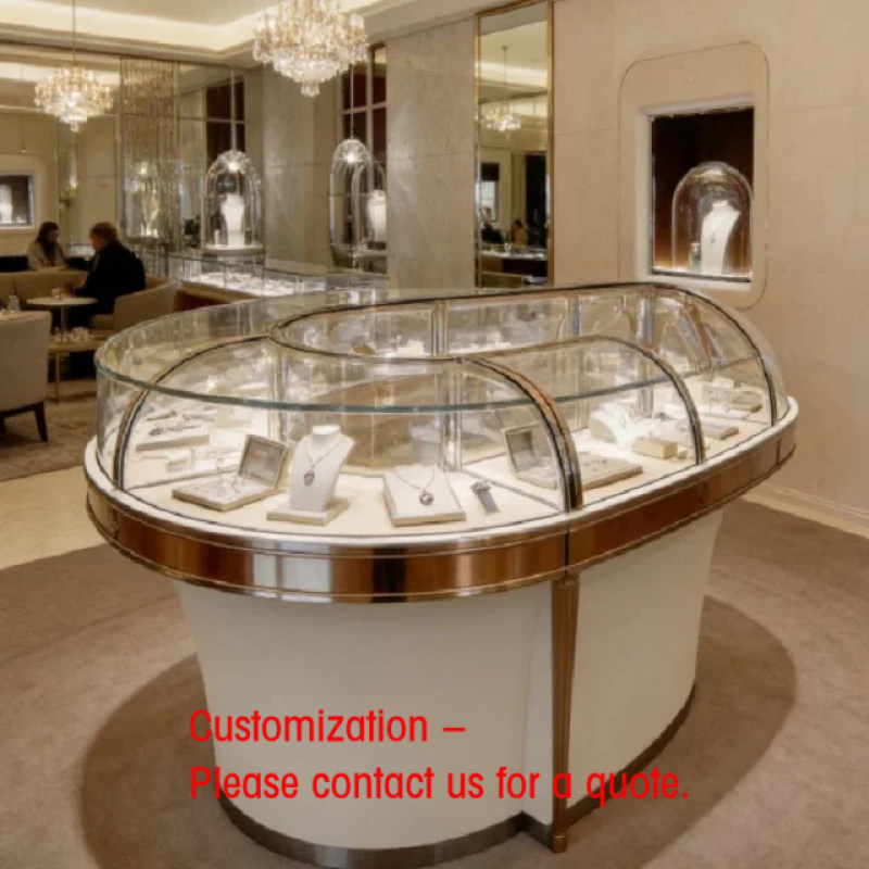Body Jewelry Mall - Элитная изогнутая витрина-прилавок для ювелирных изделий