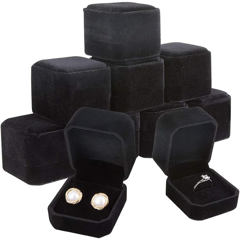 Body Jewelry Display - 10 упаковок бархатной коробки для колец,