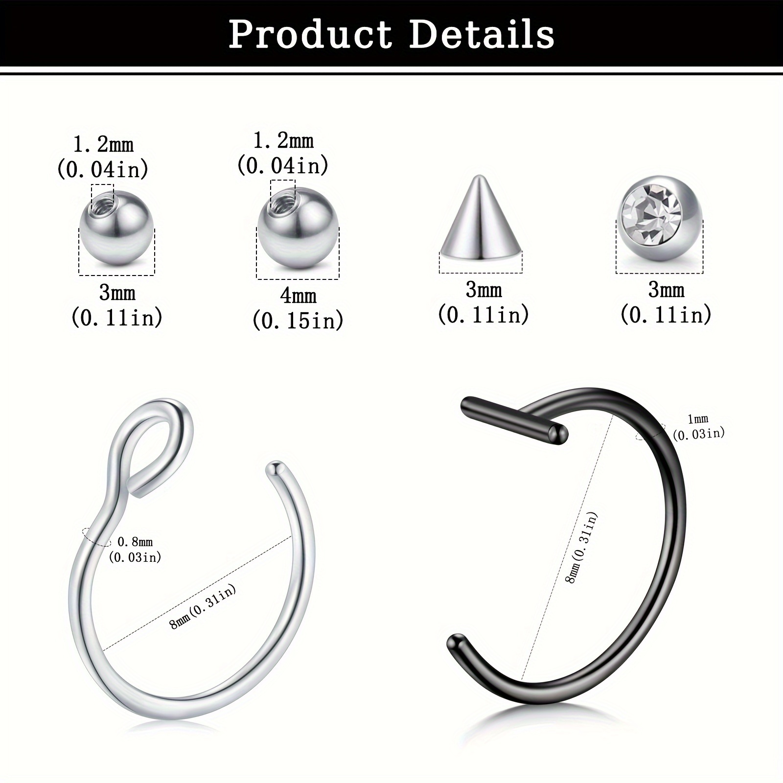 Фальшивые пирсинги, фальшивые  – обзор и цена Body Jewelry Piercing